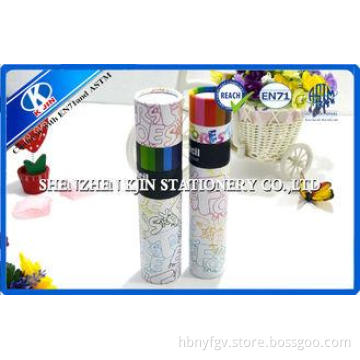 Round Tube Packing Recycled Paper Pencils With Hot Transfer